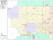 West Valley City Wall Map Premium Style